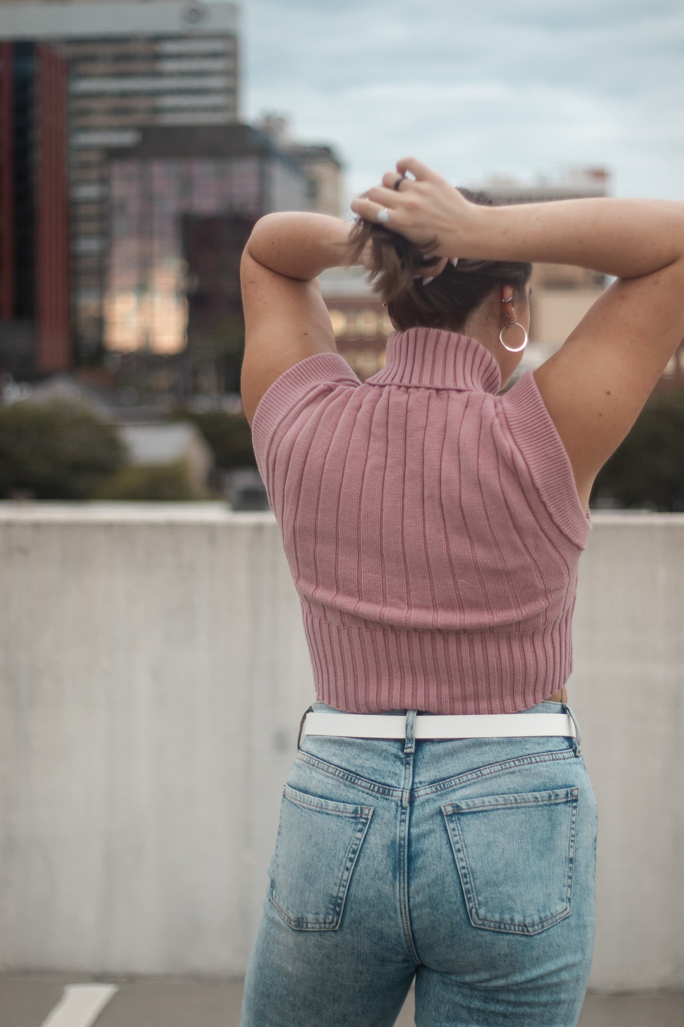 Dusty Rose Turtle Neck Sweater