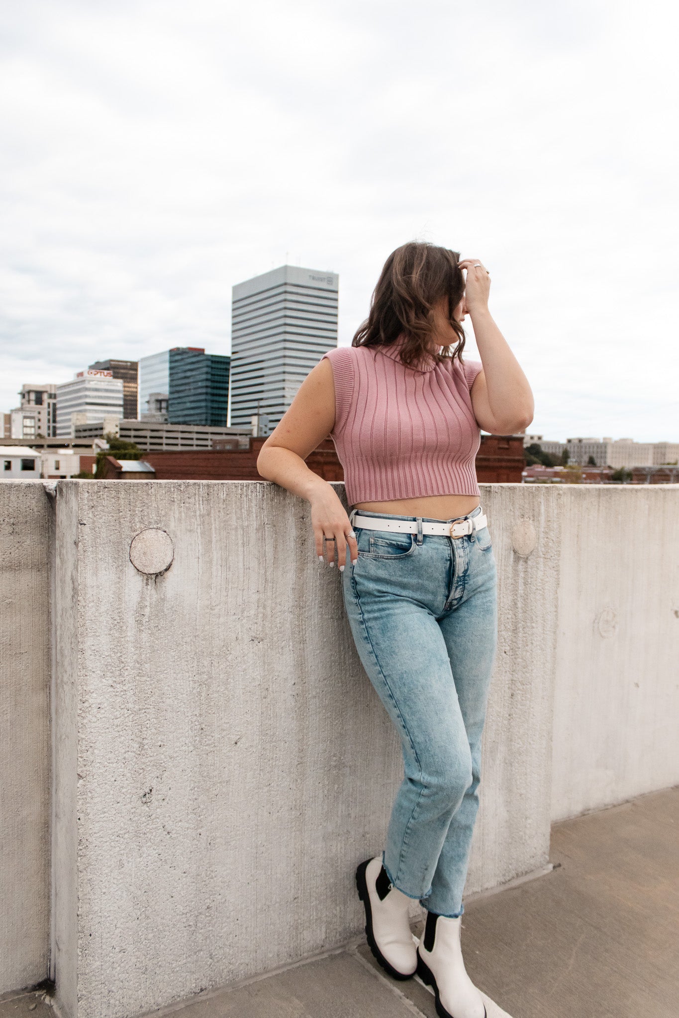Dusty Rose Turtle Neck Sweater