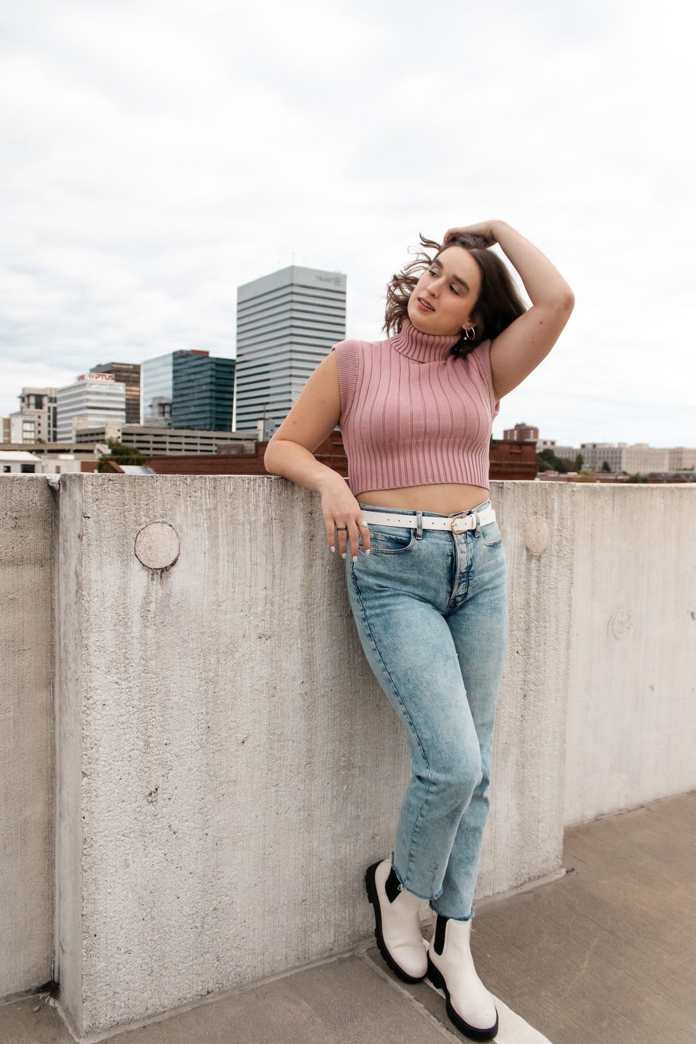 Dusty Rose Turtle Neck Sweater