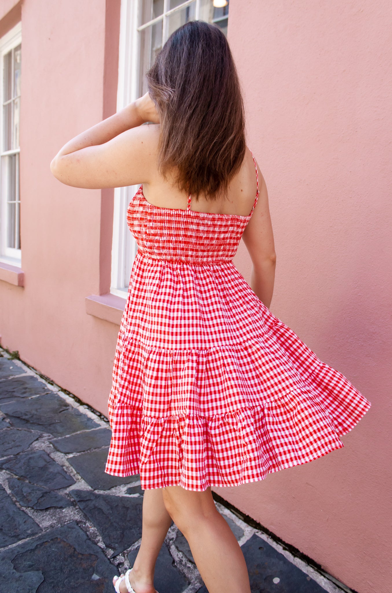 Red Check Dress