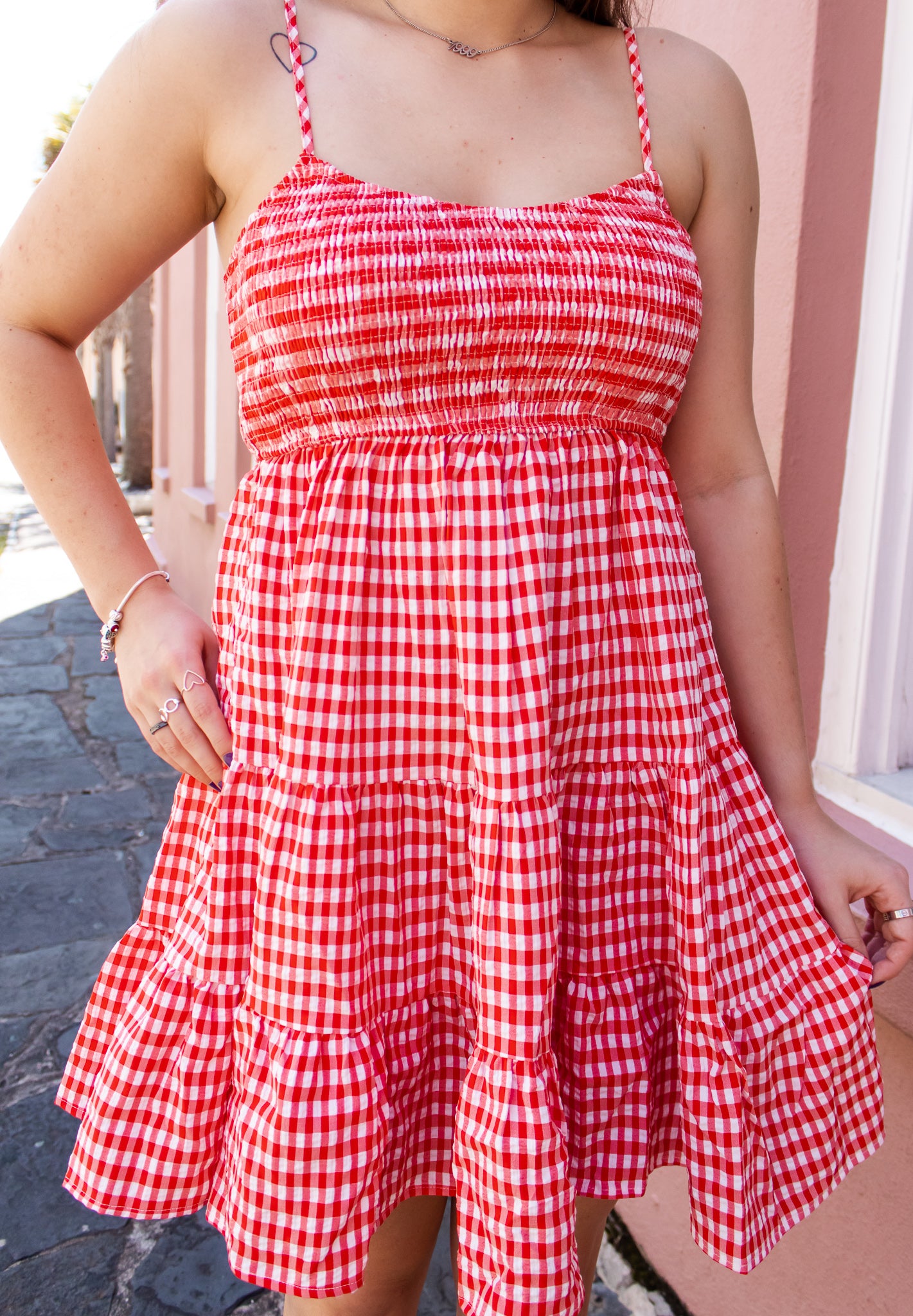 Red Check Dress