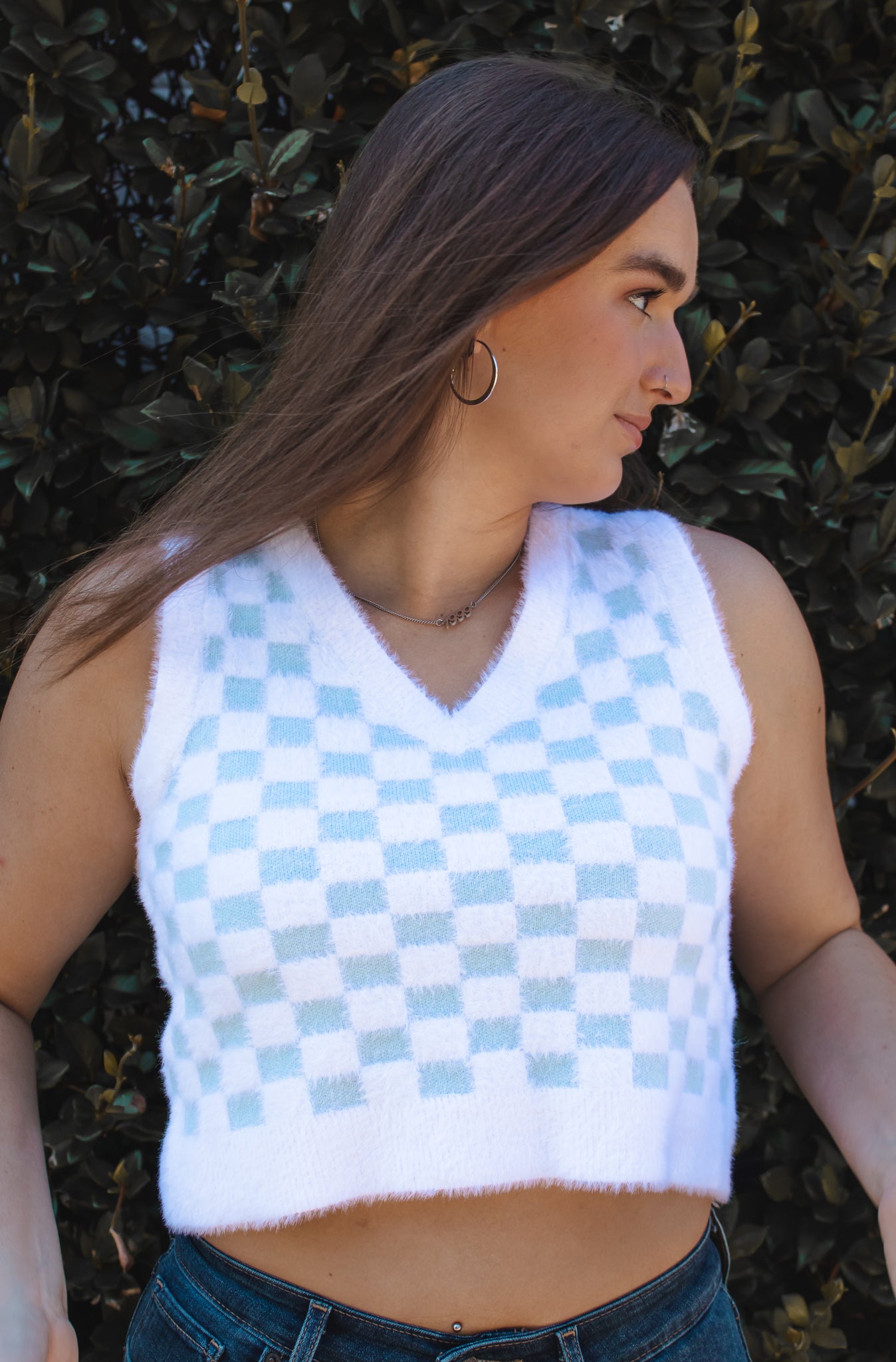 Checkered Sweater Vest